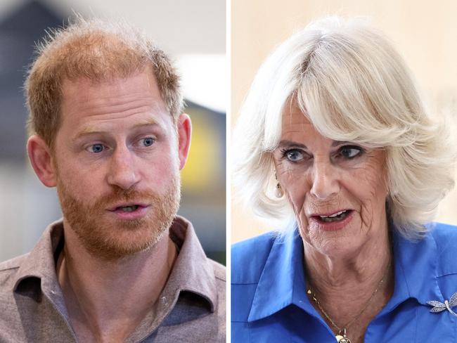 Prince Harry and Queen Camilla.