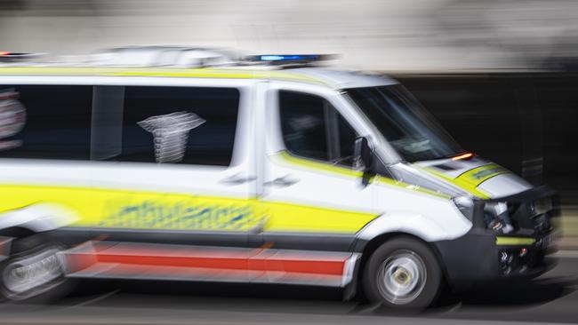 Car crashes into CBD powerline, starts fire