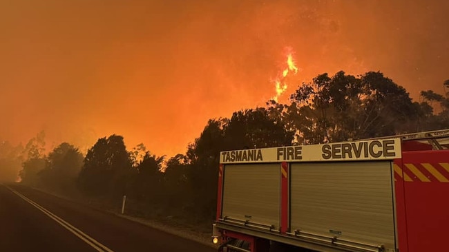 North West strike team at Zeehan on February 13th. Picture: North Motton Fire Brigade