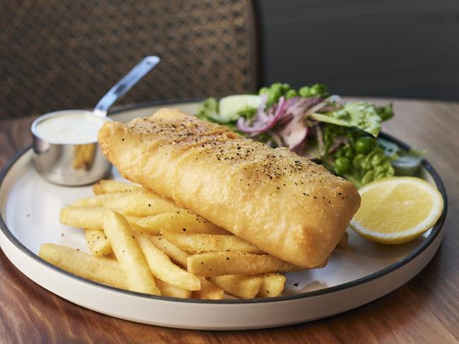 The Telegraph Hotel's beer-battered, moist, well-cooked King fish. PictureRemi Chauvin