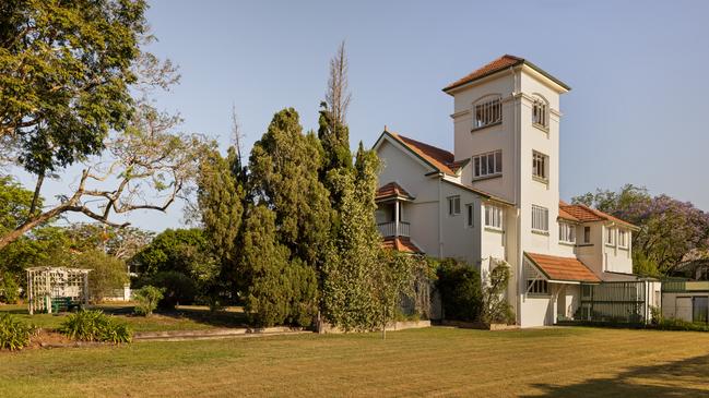 Known as 'The Gables', the home features a tall tower stretching above the rest of the house, reminding its owners of British architecture.