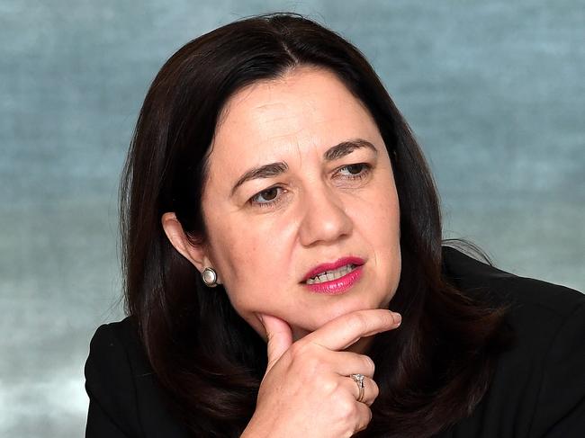 **RETRANSMISSION CAPTION CORRECTION FOR ID: 20171127001325452564 - CORRECTING SPELLING** Queensland Premier Annastacia Palaszczuk speaks during a meeting with the Local Government Association of Queensland in Brisbane, Monday, November 27, 2017. (AAP Image/Bradley Kanaris) NO ARCHIVING