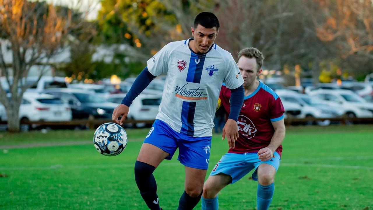 Ameer Sulaiman takes control of the ball for Rockville Rovers. Picture: DSL Photography