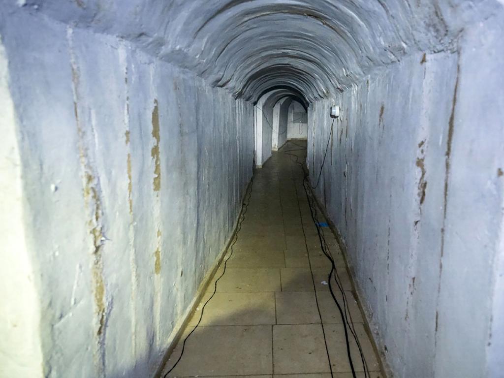 Picture released by the Israeli army shows an underground tunnel found during a raid in Khan Yunis. US intelligence estimates only about 20 per cent of Hamas have been eradicated in the war on Gaza. Picture: AFP