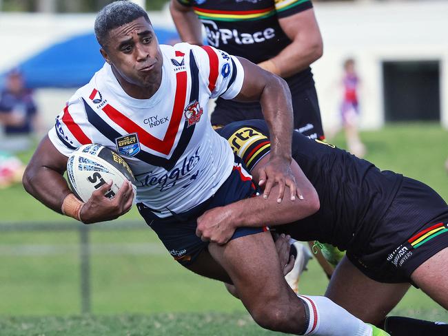 WEEKEND TELEGRAPH - 9/3/24MUST CHECK WITH PIC EDITOR BEFORE PUBLISHING - Penrith Panthers host Sydney City Roosters in reserve grade at ST MaryÃs this afternoon. Michael Jennings pictured. Picture: Sam Ruttyn