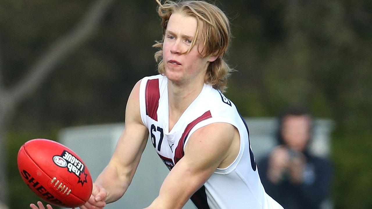 Cameron Mackenzie is linked to St Kilda but has been a draft bolter this year. Picture: Hamish Blair