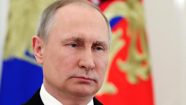 Russian President Vladimir Putin has denied the country had anything to do with the Skripal poisoning. Picture: Mikhail Klimentyev/Sputnik/Kremlin/AP