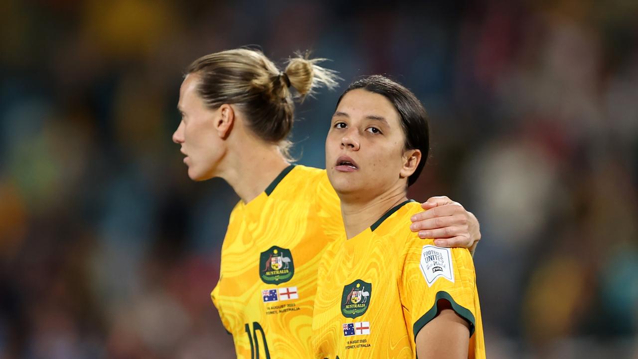 Sam Kerr won’t be available for the SheBelieves Cup. (Photo by Brendon Thorne/Getty Images)