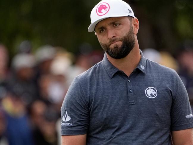 Jon Rahm of Legion XIII reacts after missing his putt on the 12th hole. Picture: Asanka Ratnayake/Getty Images