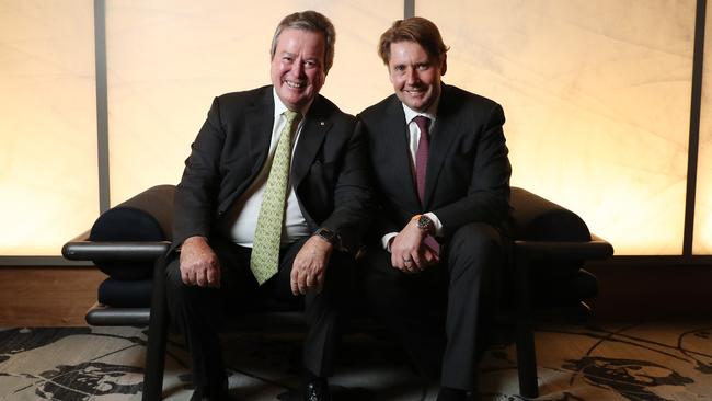 Former Star Entertainment chairman John O'Neill, left, and former CEO Matt Bekier. Picture: Liam Kidston