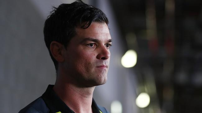 GOLD COAST, AUSTRALIA - AUGUST 11:  Panters coach Cameron Ciraldo speaks to media after the round 22 NRL match between the Gold Coast Titans and the Penrith Panthers at Cbus Super Stadium on August 11, 2018 in Gold Coast, Australia.  (Photo by Chris Hyde/Getty Images)