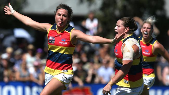Adelaide is through to the AFLW grand final after defeating Collingwood. Photo: Wayne Ludbey