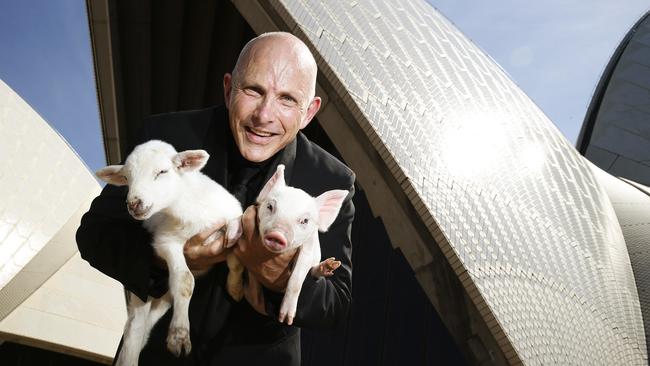 Nigel Westlake at The Sydney Opera House promoting the Babe in Symphony in 2016. Picture: Justin Lloyd