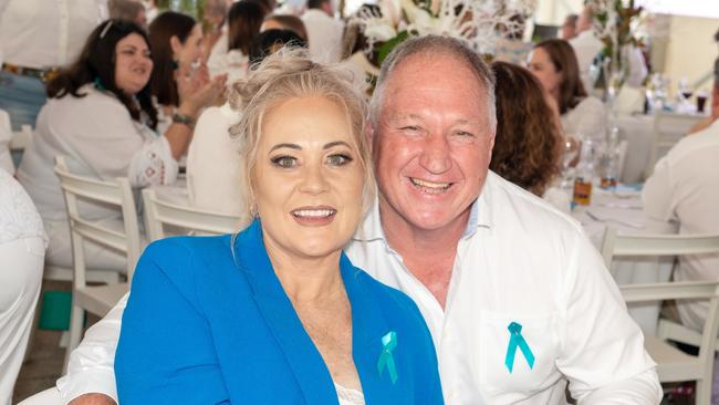 Helen Golding and Steve Jackson at the Touch of Teal Soiree for the Trudy Crowley Foundation at the Mantra at the Harbour on Friday, September 8. Picture: Michaela Harlow