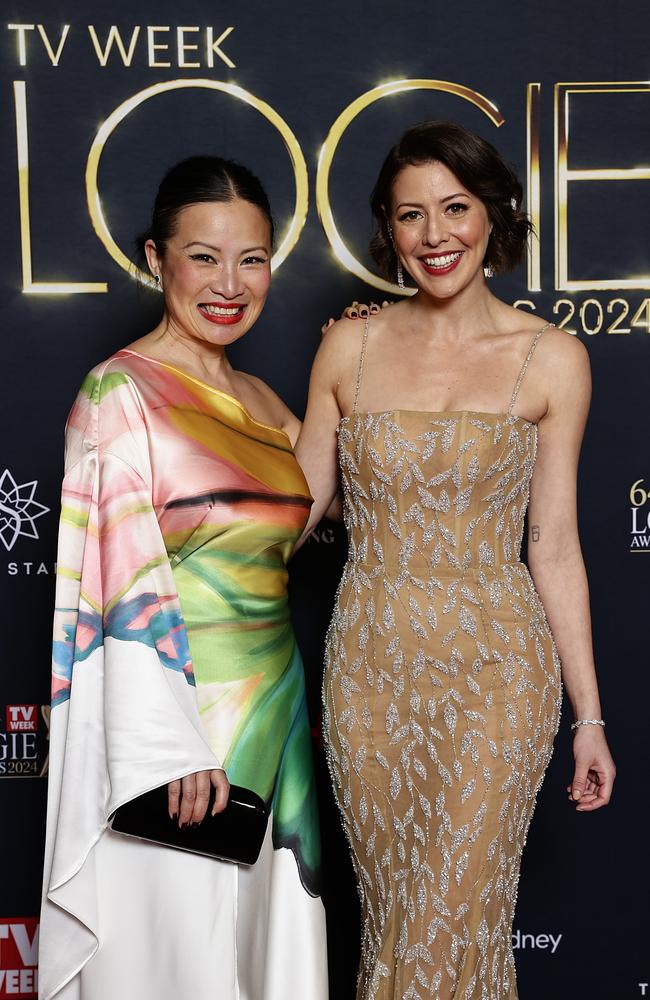 Poh Ling Yeow and Sofia Levin attend the 64th TV WEEK Logie Awards. Picture: Getty