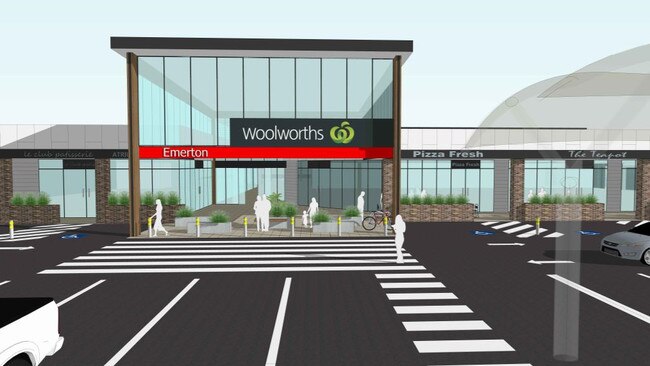 Woolworths is waiting on the final tick of approval after submitting modified plans for the upgrade of Emerton Village Shopping Centre. Picture: Supplied