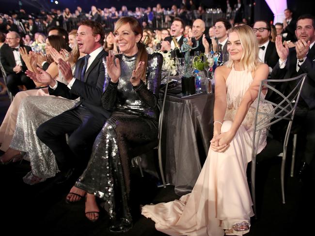 Allison Janney and Margot Robbie attend the 24th Annual Screen Actors Guild Awards at The Shrine Auditorium on January 21, 2018 in Los Angeles, California. Picture: Getty