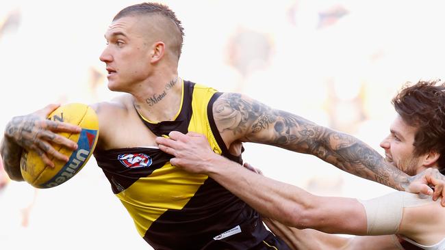 Dustin Martin is in New Zealand eyeing his future. Picture: Getty Images