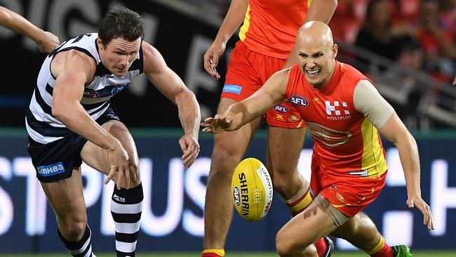 Patrick Dangerfield and Gary Ablett are now teammates.