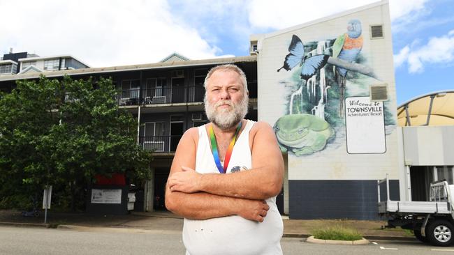 The clock has started ticking for residents at Adventurers Backpackers Resorts, who have been given eight weeks to find new places to live. Pictured is Craig Heinitz who has been living at the resort for two years. Picture: Shae Beplate.