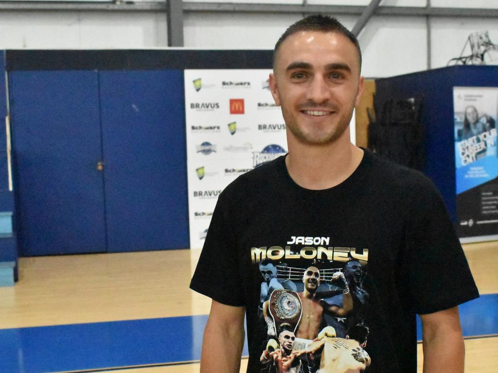 WBO world bantamweight champion Jason Moloney was a special guest at the Reef ’n’ Beef Fight Night in Rockhampton on Saturday.