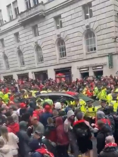 A car rams into the crowd in Liverpool Picture: X