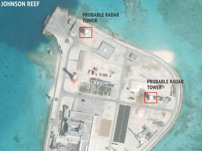 None of the poorer Asian countries that dispute China’s occupation of these islands can compete with its sophisticated technology. Picture: CSIS Asia Maritime Transparency Initiative/DigitalGlobe