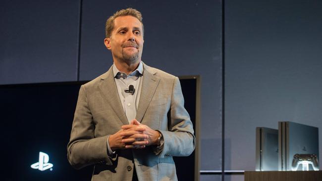 Sony Interactive Entertainment president and group CEO Andrew House introduces the PlayStation 4 Pro in New York. Picture: AFP/Bryan R. Smith