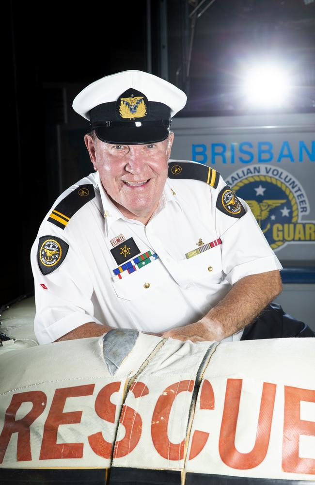 Brisbane Coast Guard stalwart Harvey Shore was one of three stalwarts stood down over a Facebook group. Picture: Renae Droop/AAP