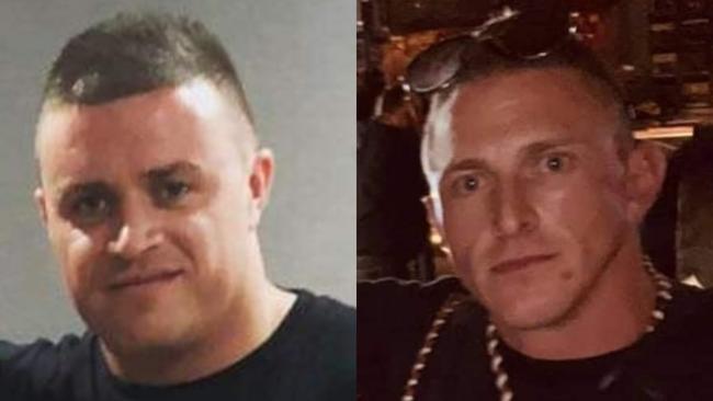 Alleged Hells Angels OMCG members, Thomas Mortiz O’Connor, 30 and Thomas Wilshire Patterson, 28, are charged with firing shots at a Salisbury North house. Pictures: Facebook