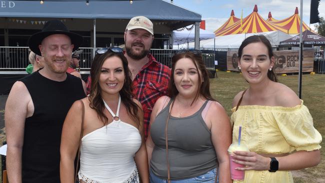 Samantha Piccoli, Jessica Jones, Courtney Leadbetter, Bran Noble and Jared Lee at CMC Rocks 2024. Picture: Aaron Goodwin