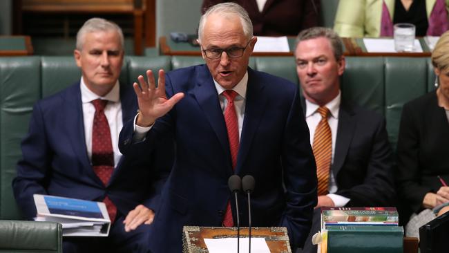 PM Malcolm Turnbull in Question Time. Picture: Kym Smith.