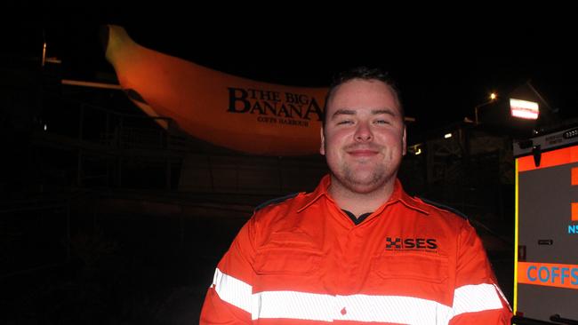 Coffs Harbour SES volunteer Brodie Cowling gathered with other SES volunteers to celebrate Wear Orange Wednesday. Photo: Tim Jarrett