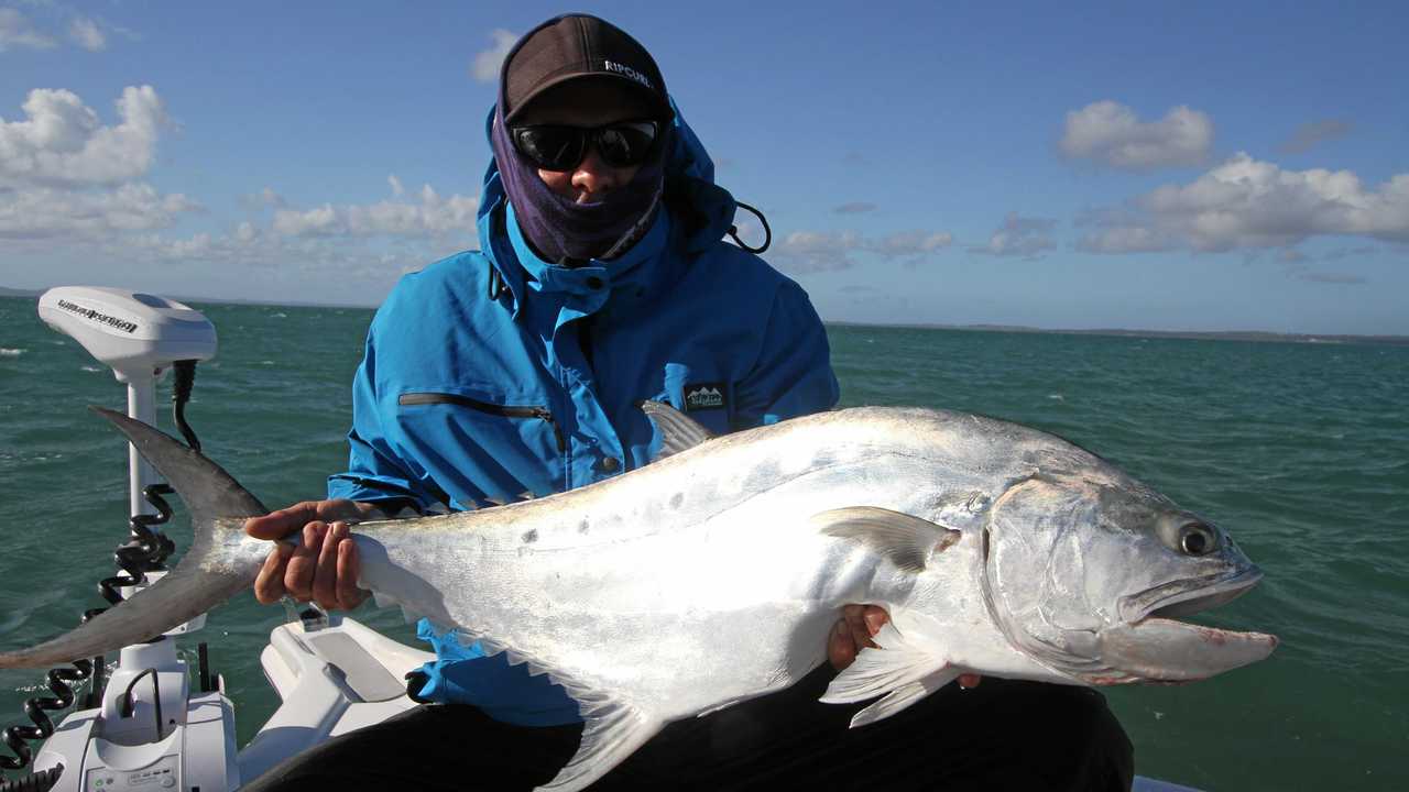 Fishing for King Threadfin Salmon in Hervey Bay 