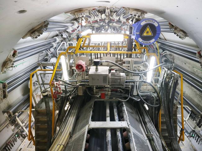 Cross River Rail tunnel machine. Pic Peter Wallis