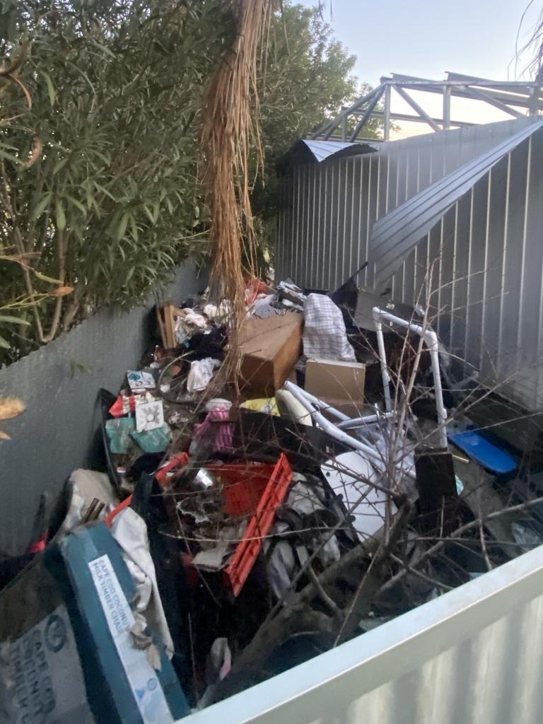 Piles of rubbish can be seen from Mr Iacopetta's fence. Picture: Supplied