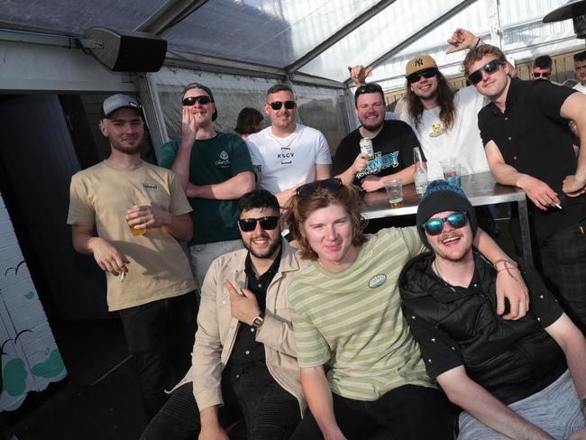 AFL grand final celebrations around Geelong . The Torquay Hotel Torquay left: Craigieburn crew