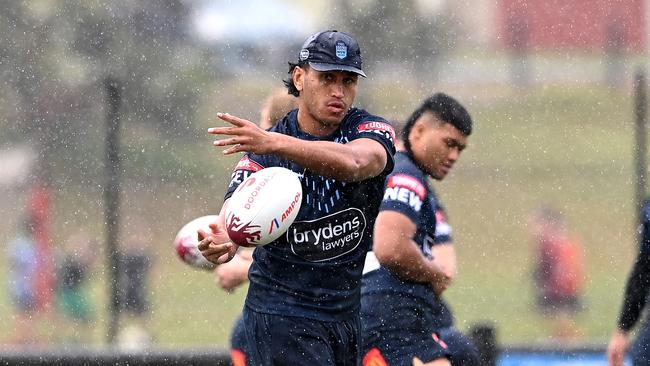 Saifiti’s first instinct after being told he would replace McLean was to check on the welfare of his teammate. Picture: Getty Images.