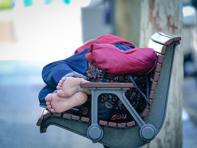 NCA NEWSWIRE BRISBANE AUSTRALIA 18/09/2023A generic photo of a homeless person rough sleepingPicture: Glenn Campbell/NcaNewsWire