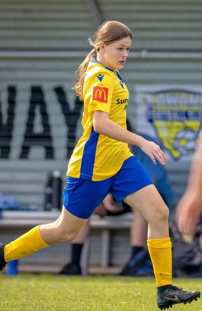 Kawana FC junior Lucy Lorraway has been named as a player to watch on the Sunshine Coast. Picture: AussieActive Soccer