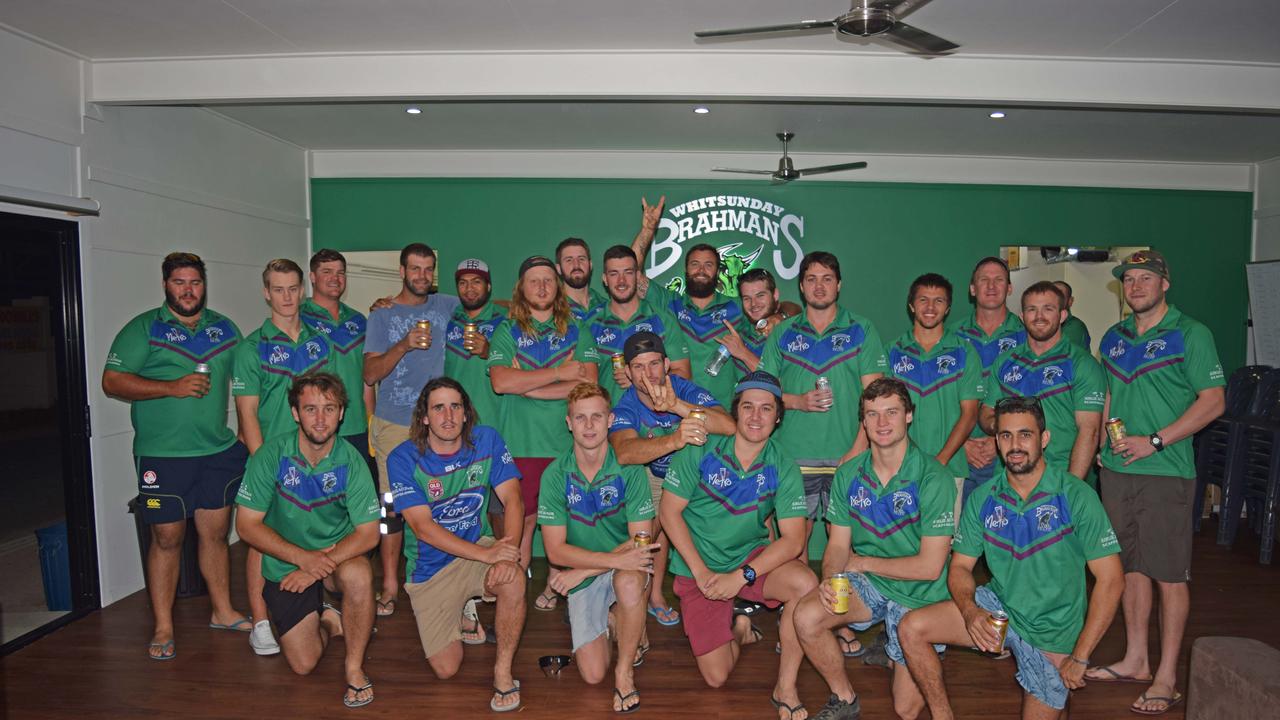 TOP EFFORT: The Whitsunday Brahmans celebrate their duel premiership wins with a civic reception on Friday night. Photo Rory Sheavils / The Guardian