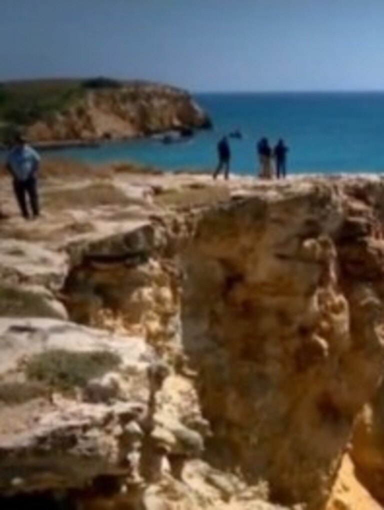 Edgar was sightseeing with his cousin, who repeatedly warned him to step back from the cliff's edge.