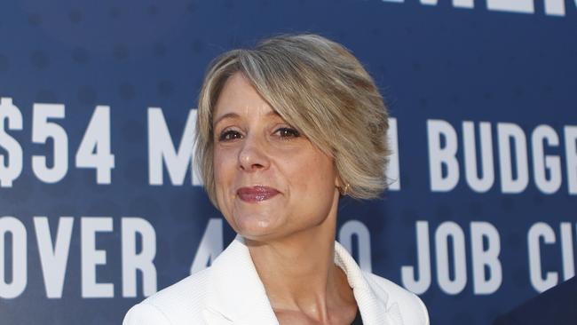 Former NSW premier and Federal Labor Candidate for Bennelong Kristina Keneally speaks at Meadowbank TAFE in Sydne yesterday. Picture: AAP