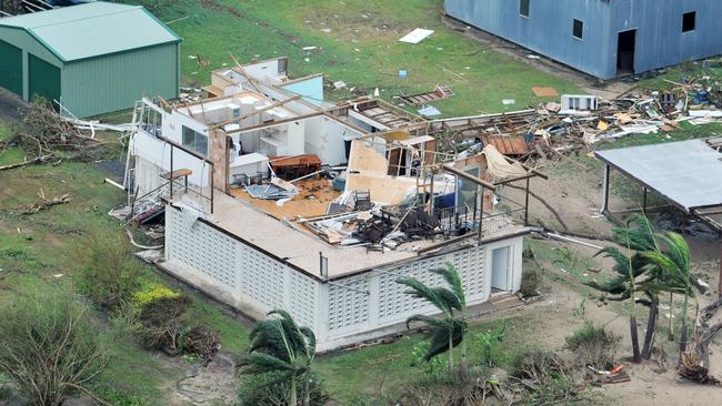 A house destroyed during Severe Tropical Cyclone Yasi at Cardwell in 2011.