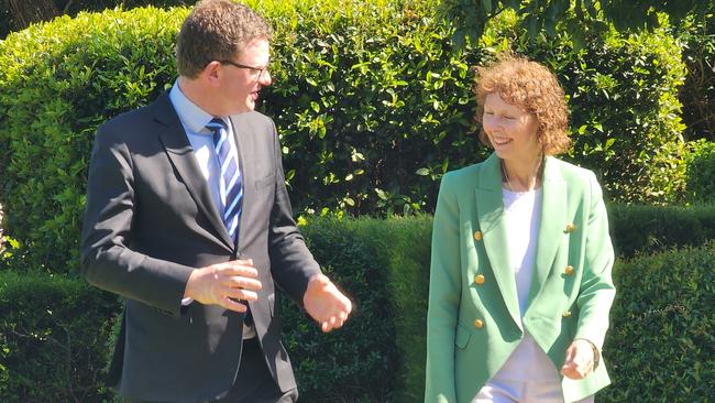 Health minister Chris Picton with SA Health chief executive Robyn Lawrence.