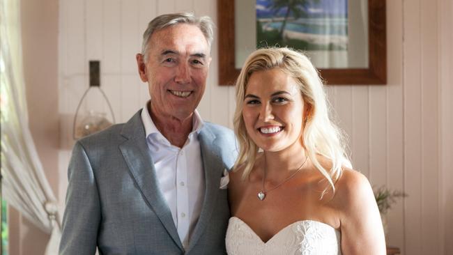 Dan Casey and Stephanie Bemis, who gifted her dad a podcast for Father's Day. Picture: Mike Adrien