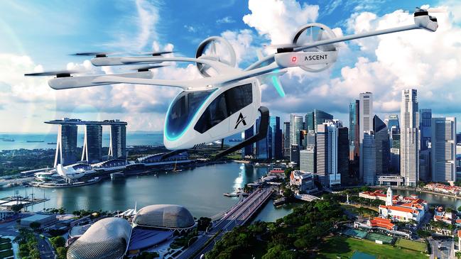 Embraer has Melbourne in its sights for an aerial taxi service in partnership with Ascent Flights from 2026.