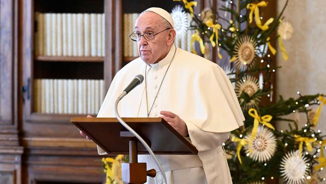 Pope Francis is one of the latest high profile figures to urge everyone to get vaccinated. Picture: AFP