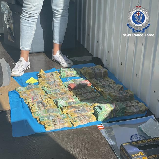 The almost $900,000 in cash seized by police from his Umina Beach home and storage shed. Picture: NSW Police