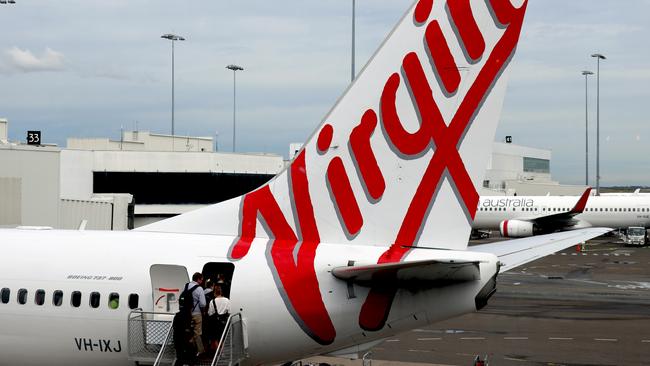 Virgin Australia said conditions had improved in the final quarter of the last financial year. Picture: Nicholas Eagar